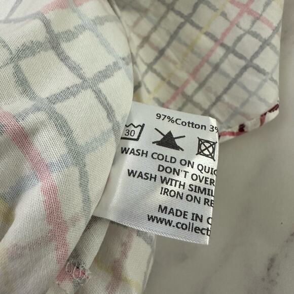 Modcloth Collectif Womens Retro Midi Dress Size 16 US White Rainbow Plaid Pocket - Picture 8 of 15